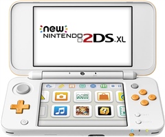 New 2DS XL z Zasilaczem, Biały + Pomarańczowy, Bez Pudełka